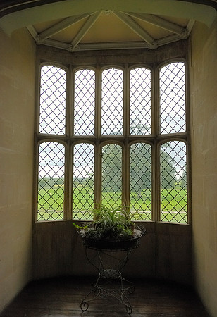 The Oriel Window, South Gallery, Lacock Abbey, Wiltshire, UK