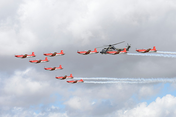 Swiss Air Force Super Puma + Pilatus PC-7 Team