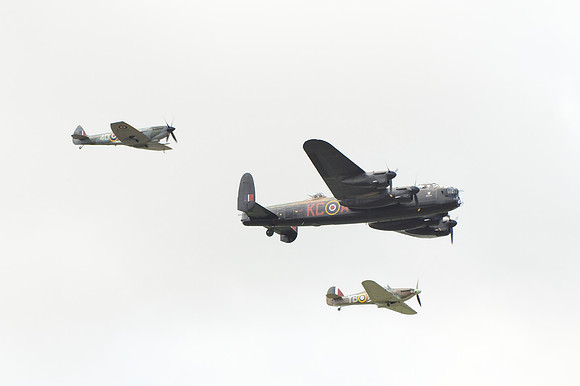 Avro Lancaster I + Hawker Hurricane IIc + Supermarine Spitfire