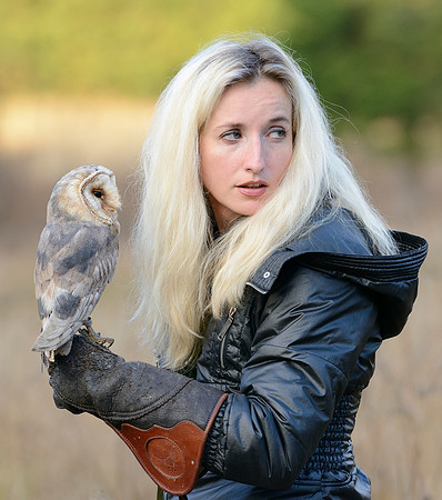 Helena with barn owl