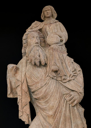 Statue of St Christopher from the end of the 14th century. It is a rare survival of a religious sculpture from late medieval England.